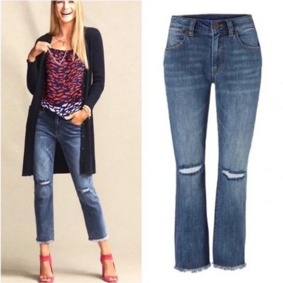 CAbi Denim - Cabi High Rise Crop Straight Blue Denim Jeans 4
